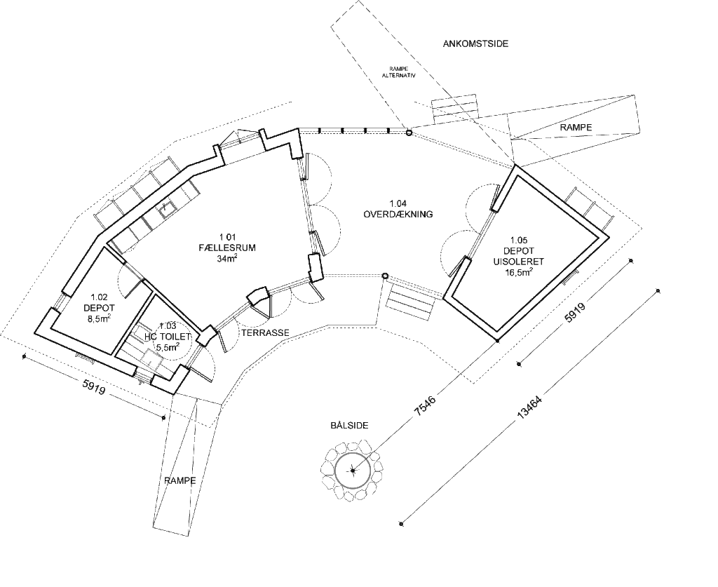 Fremtidens Spejderhytte-grundplan